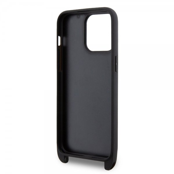 Karl Lagerfeld iPhone 15 Pro Max Cover Saffiano Karl & Choupette Crossbody Sort