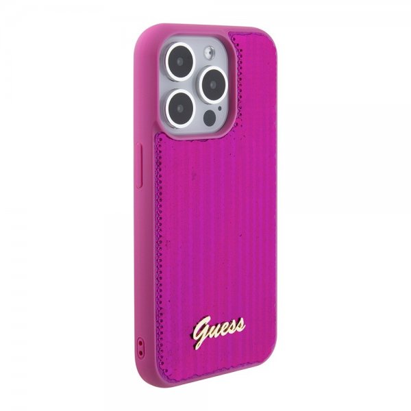 Guess iPhone 15 Pro Max Cover Sequin Fuschia