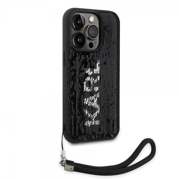 Karl Lagerfeld iPhone 15 Pro Max Cover Sequin Sort