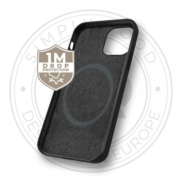Xqisit iPhone 15 Pro Max Cover Silicone Case MagSafe Sort