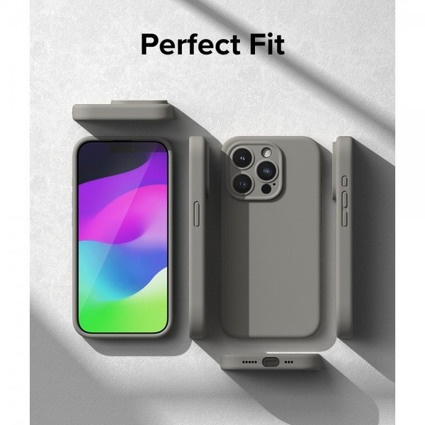 Ringke iPhone 15 Pro Max Cover Silicone Magnetic Grå