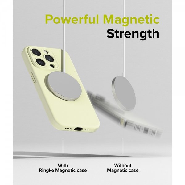 Ringke iPhone 15 Pro Max Cover Silikone Magnetisk Sunny Lime