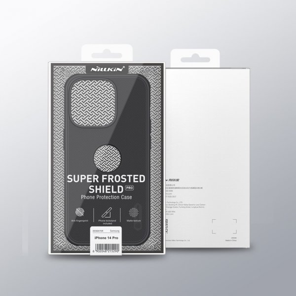 Nillkin iPhone 15 Pro Max Cover Super Frosted Shield Pro Logo Hole Blå