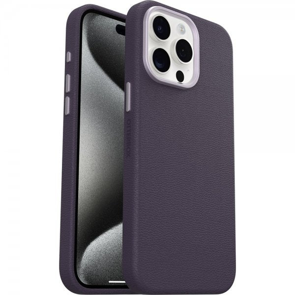 Otterbox iPhone 15 Pro Max Cover Symmetry Cactus Læder MagSafe Plum Luxe