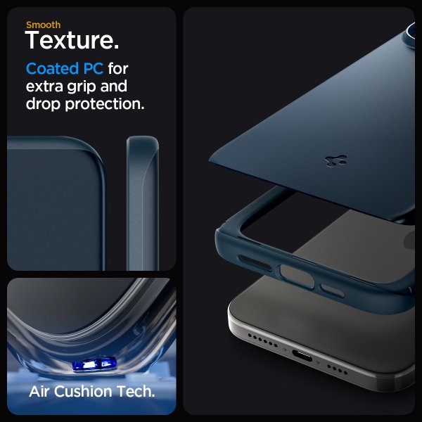 Spigen iPhone 15 Pro Max Cover Thin Fit Metal Slate