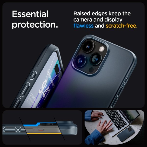 Spigen iPhone 15 Pro Max Cover Thin Fit Metal Slate