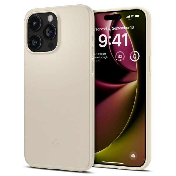 Spigen iPhone 15 Pro Max Cover Thin Fit Mute Beige