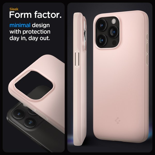 Spigen iPhone 15 Pro Max Cover Thin Fit Pink Sand