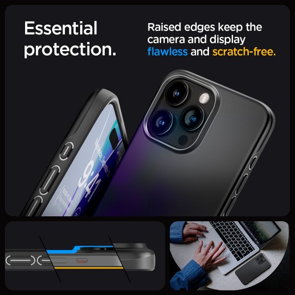 Spigen iPhone 15 Pro Max Cover Thin Fit Sort