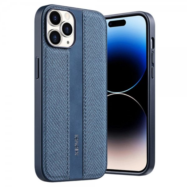 X-Level iPhone 15 Pro Max Cover Stoftekstur Blå