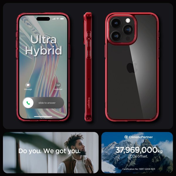 Spigen iPhone 15 Pro Max Cover Ultra Hybrid Deep Red