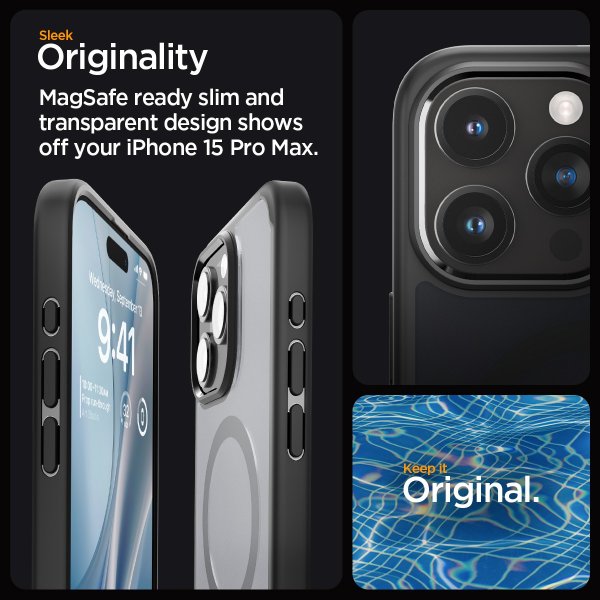 Spigen iPhone 15 Pro Max Cover Ultra Hybrid MagFit Frost Black