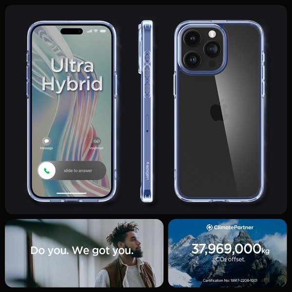 Spigen iPhone 15 Pro Max Cover Ultra Hybrid Sky Crystal