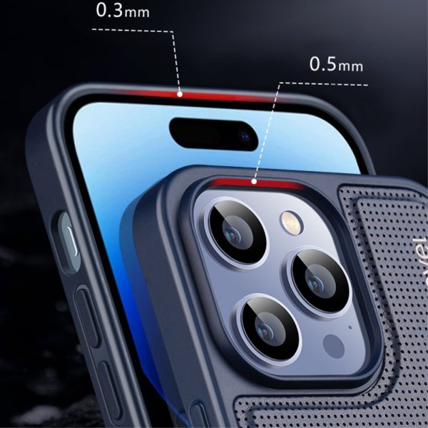 X-Level iPhone 15 Pro Max Cover V-form Blå