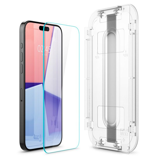 Spigen iPhone 15 Pro Max Skærmbeskyttelse GLAS.tR EZ Fit 2-pak