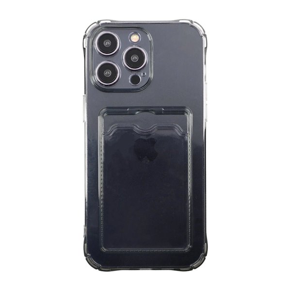 iPhone 15 Pro Max Cover Kortholder Stødsikkert Sort