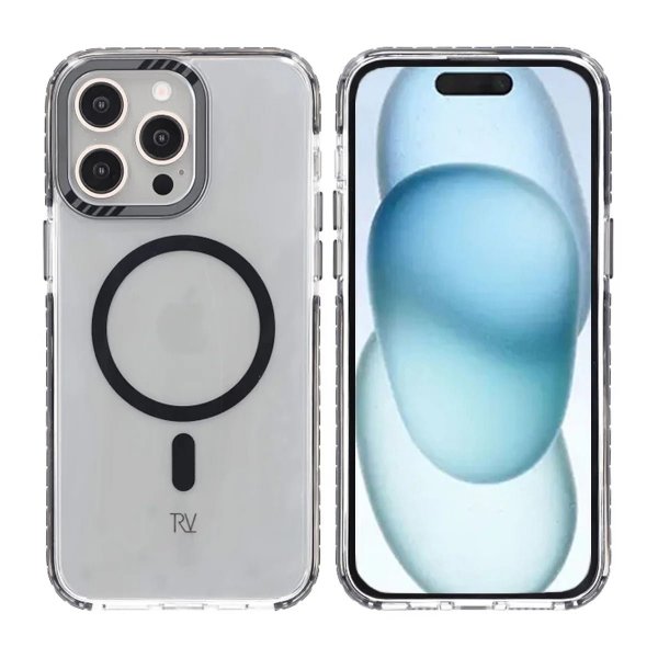 Rvelon iPhone 15 Pro Cover TPU MagSafe Sort Transparent