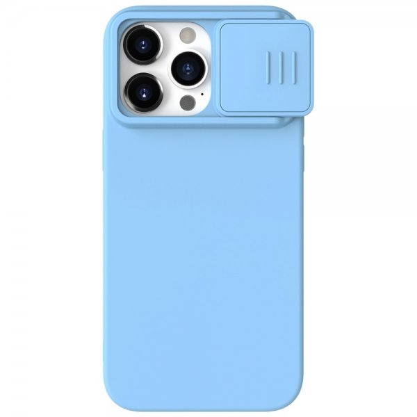 Nillkin iPhone 15 Pro Cover CamShield Silky Lyseblå