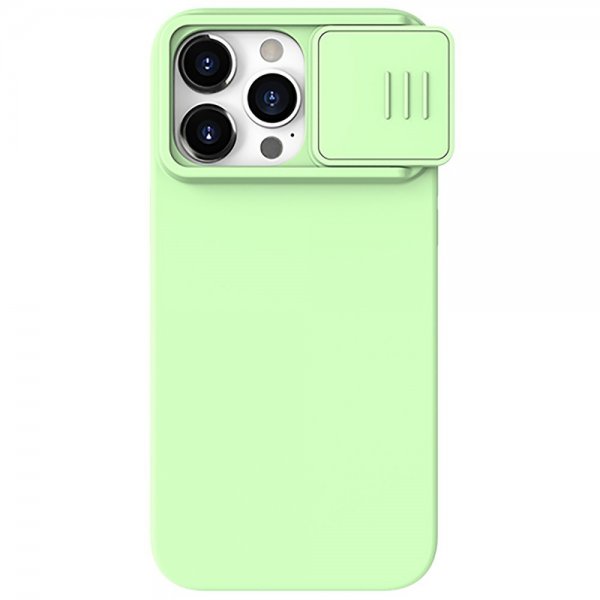 Nillkin iPhone 15 Pro Cover CamShield Silky Lysegrøn