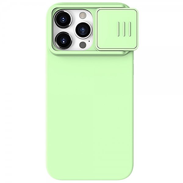 Nillkin iPhone 15 Pro Cover CamShield Silky MagSafe Lysegrøn
