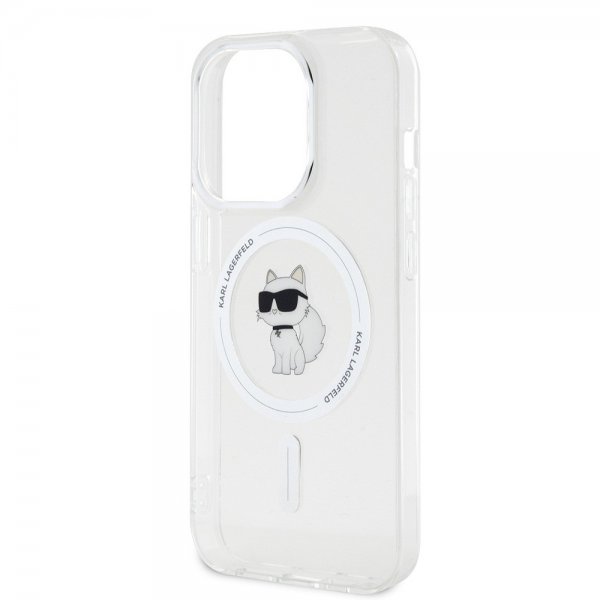 Karl Lagerfeld iPhone 15 Pro Cover Choupette MagSafe Transparent