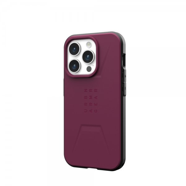 Urban Armor Gear (UAG) iPhone 15 Pro Cover Civilian MagSafe Bordeaux