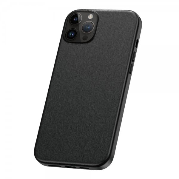 Baseus iPhone 15 Pro Cover Faux Leather Series Sort