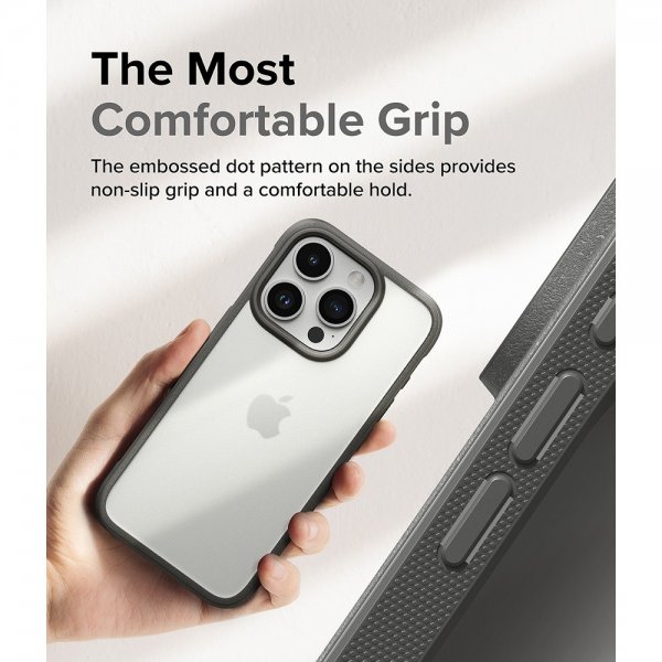 Ringke iPhone 15 Pro Cover Fusion Bold Matgrå