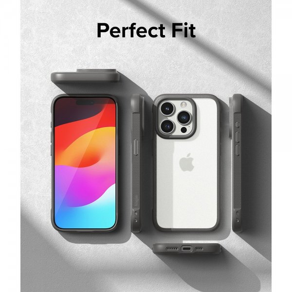 Ringke iPhone 15 Pro Cover Fusion Bold Matgrå