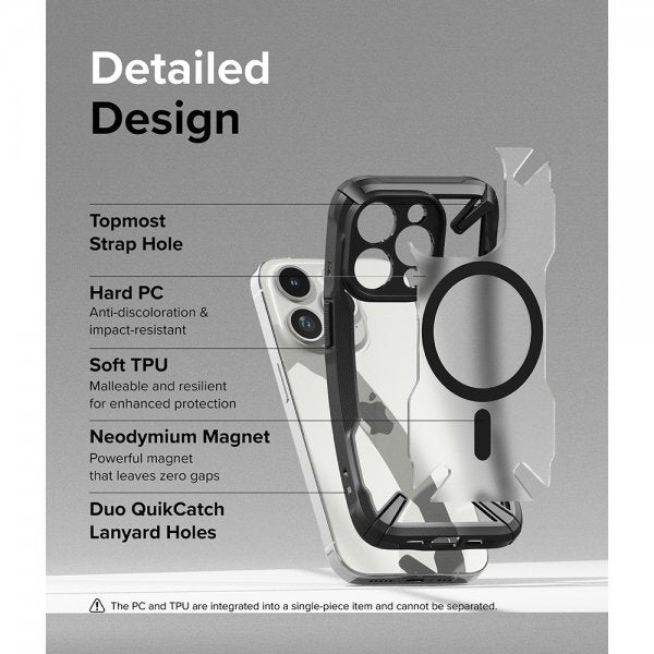 Ringke iPhone 15 Pro Cover Fusion X Magnetic Matte Black