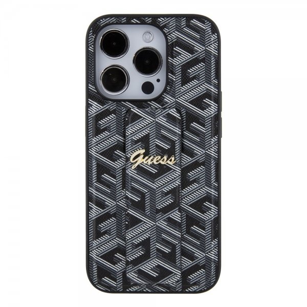 Guess iPhone 15 Pro Cover G Cube Grip Stand Sort