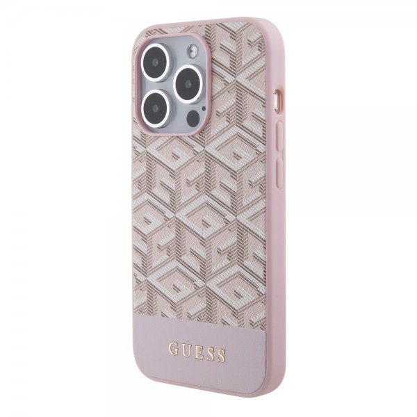 Guess iPhone 15 Pro Cover G Cube MagSafe Rosa