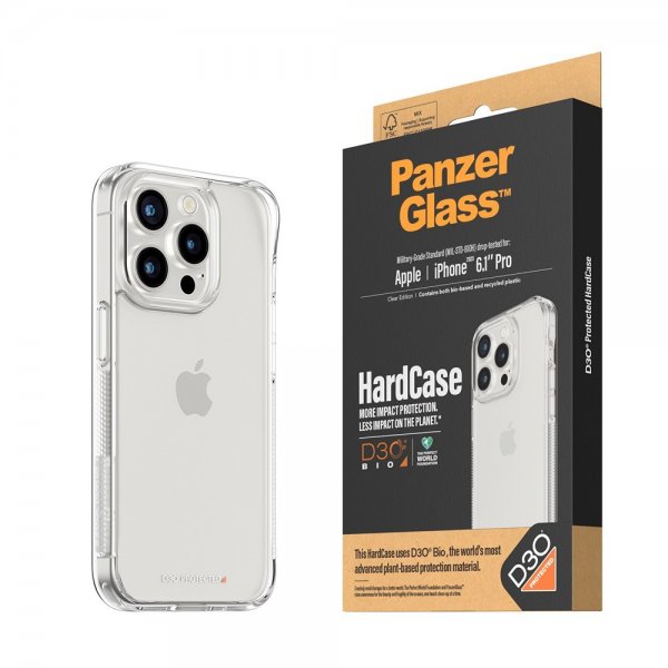 PanzerGlass iPhone 15 Pro Cover HardCase D3O Transparent