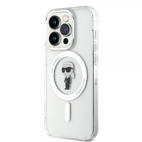 Karl Lagerfeld iPhone 15 Pro Cover Ikonik MagSafe Klar