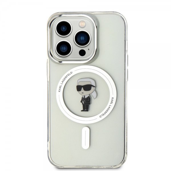 Karl Lagerfeld iPhone 15 Pro Cover Ikonik MagSafe Klar