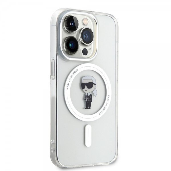 Karl Lagerfeld iPhone 15 Pro Cover Ikonik MagSafe Klar