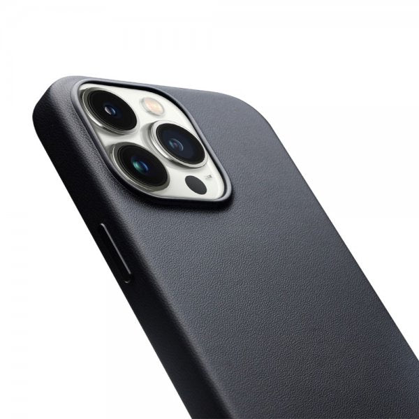 Qialino iPhone 15 Pro Cover Kunstlæder MagSafe Sort