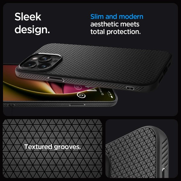 Spigen iPhone 15 Pro Cover Liquid Air Matte Black