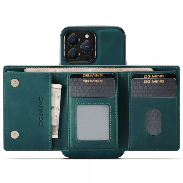 Dg.Ming iPhone 15 Pro Cover M1 Series Aftagelig Kortholder Grøn
