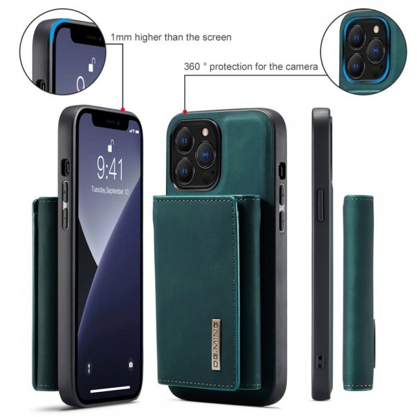 Dg.Ming iPhone 15 Pro Cover M1 Series Aftagelig Kortholder Grøn