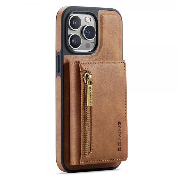 Dg.Ming iPhone 15 Pro Cover M5 Series Aftagelig Kortholder Brun