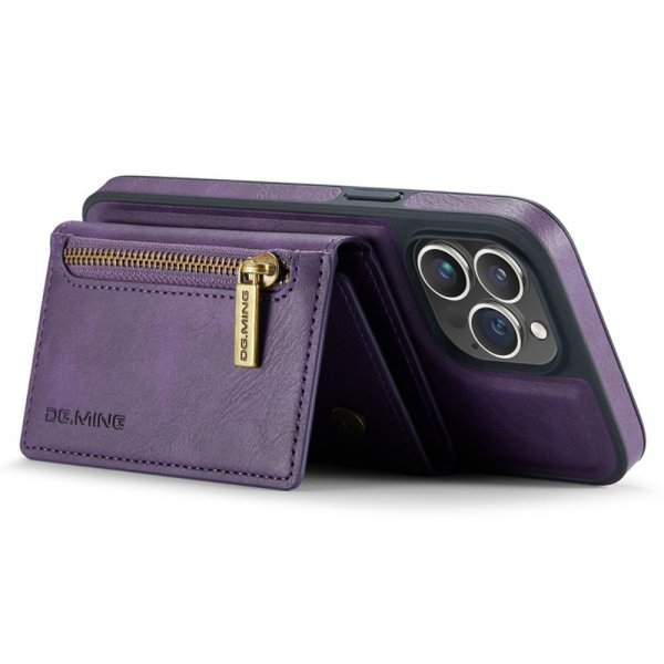 Dg.Ming iPhone 15 Pro Cover M5 Series Aftagelig Kortholder Lilla