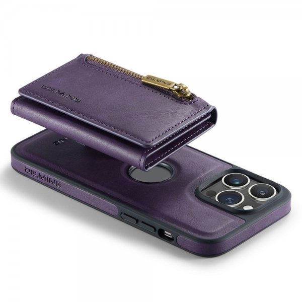 Dg.Ming iPhone 15 Pro Cover M5 Series Aftagelig Kortholder Lilla