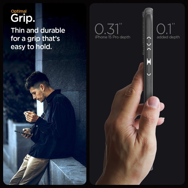 Spigen iPhone 15 Pro Cover Mag Armor MagFit Mat Sort