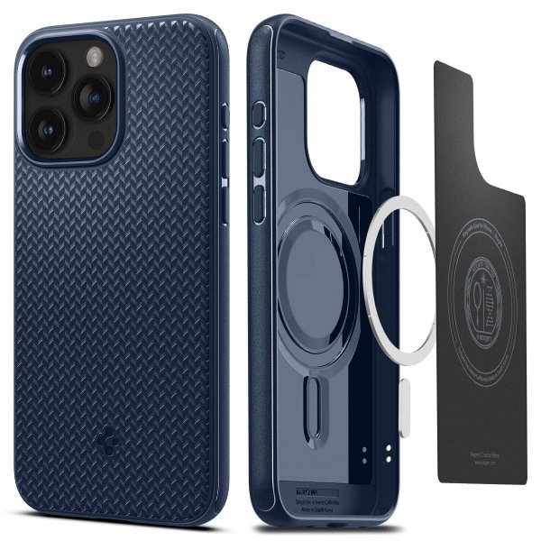 Spigen iPhone 15 Pro Cover Mag Armor MagFit Navy Blue