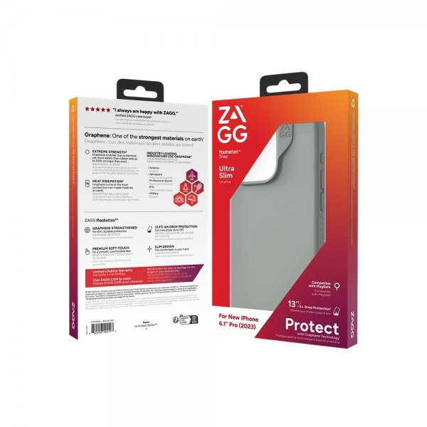 ZAGG iPhone 15 Pro Cover Manhattan Snap Sage