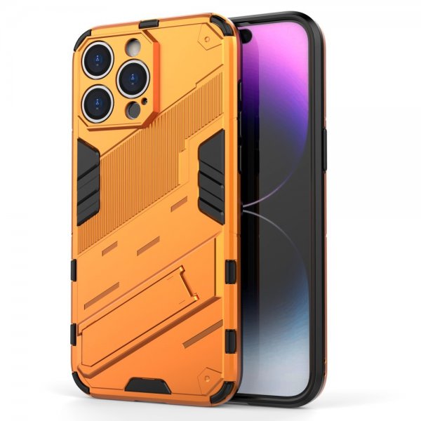 iPhone 15 Pro Cover med Stativ Orange