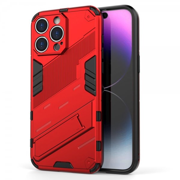 iPhone 15 Pro Cover med Stativ Rød