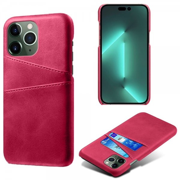 iPhone 15 Pro Cover med to Kortlommer Magenta