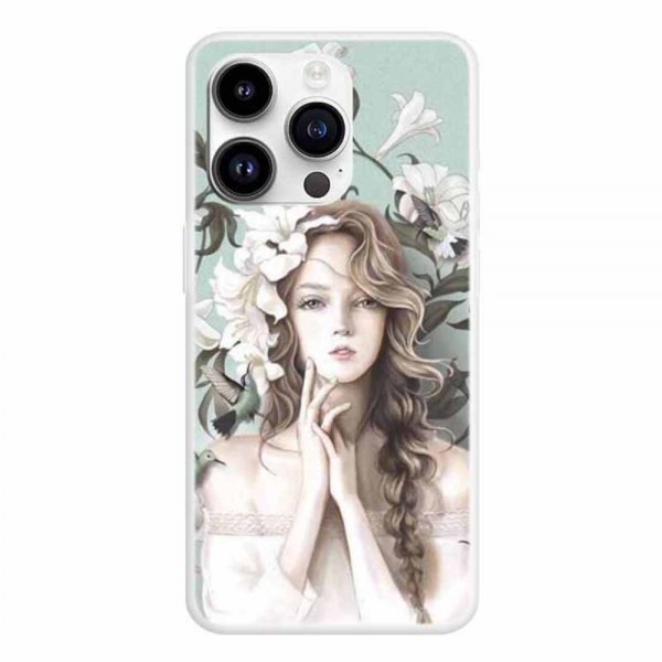 iPhone 15 Pro Cover Motiv Blomsterpige